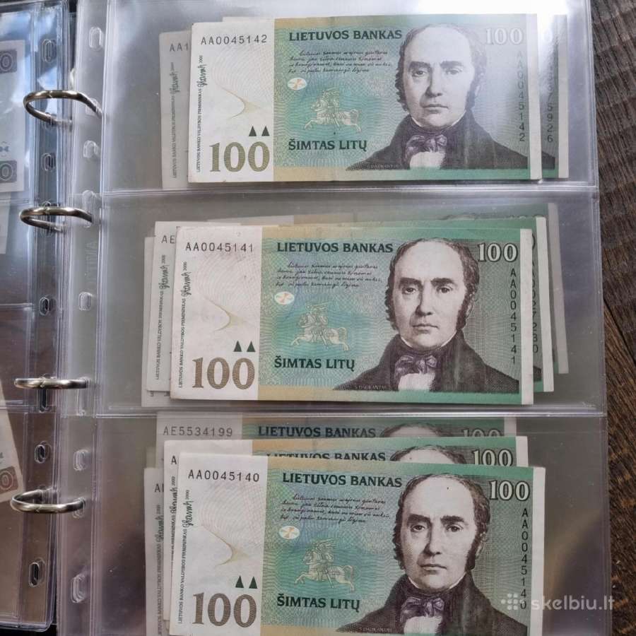 Parduodu lietuviskus banknotus 50, 100, 200 litu - nuotraukos Nr. 6