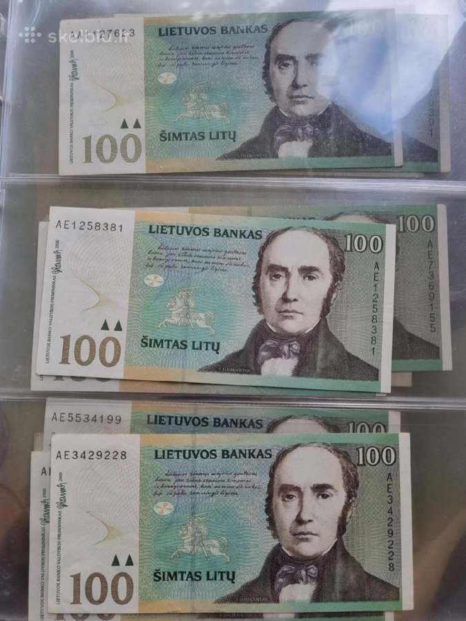 Parduodu lietuviskus banknotus 50, 100, 200 litu - nuotraukos Nr. 7