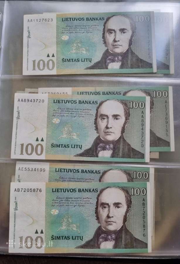 Parduodu lietuviskus banknotus 50, 100, 200 litu - nuotraukos Nr. 8