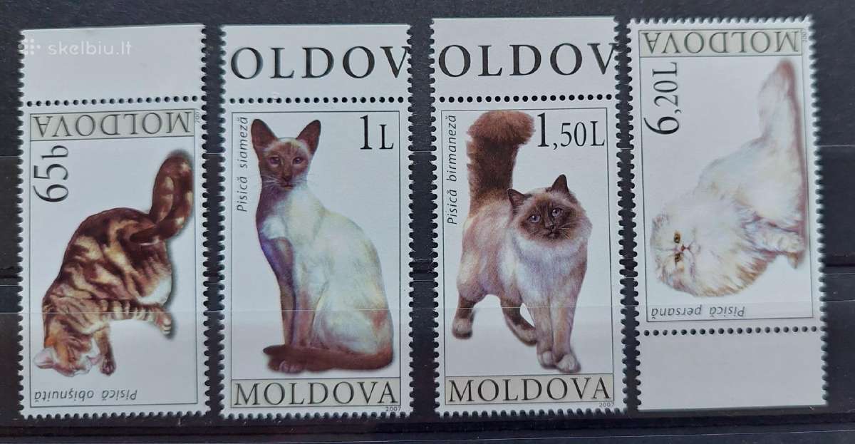 Moldova 2007 kates, švarus Michel.nr. 586-589
