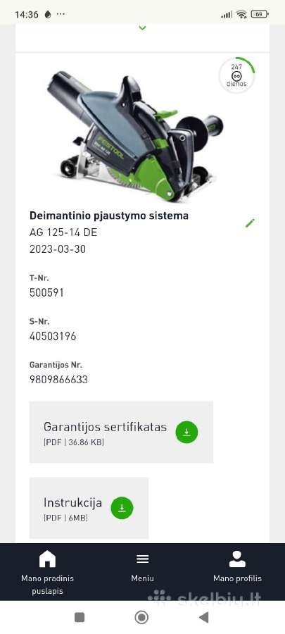Festool nauji su garantija - nuotraukos Nr. 7
