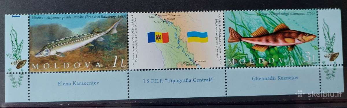 Moldova 2007 žuvis,švarus, Michel.nr 595-596