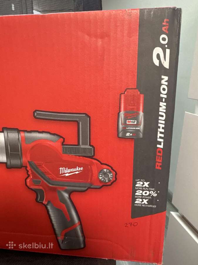 Silikono pistoletas M12 Pcg / 400a-201b Milwaukee - nuotraukos Nr. 3