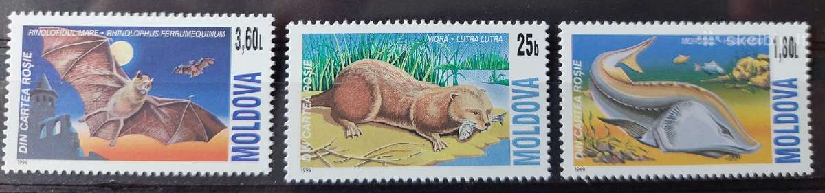 Moldova 1999 gyvūnai,švarus, Michel.nr 337-339