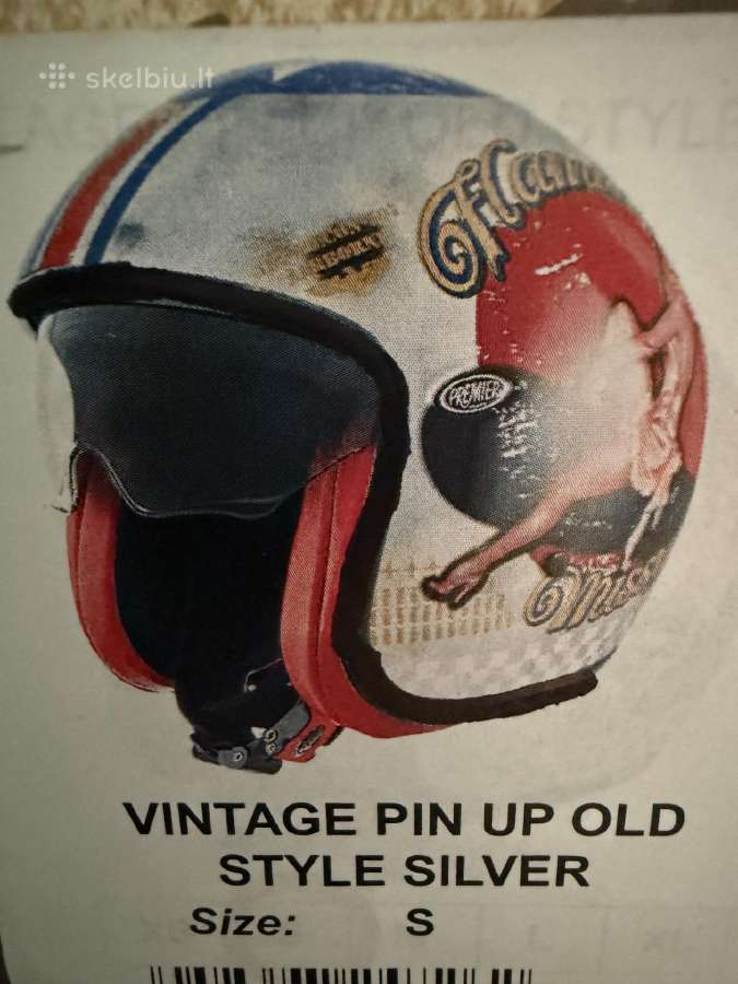 Premier Vintage Pin up Old style naujas mot.šalmas - nuotraukos Nr. 4