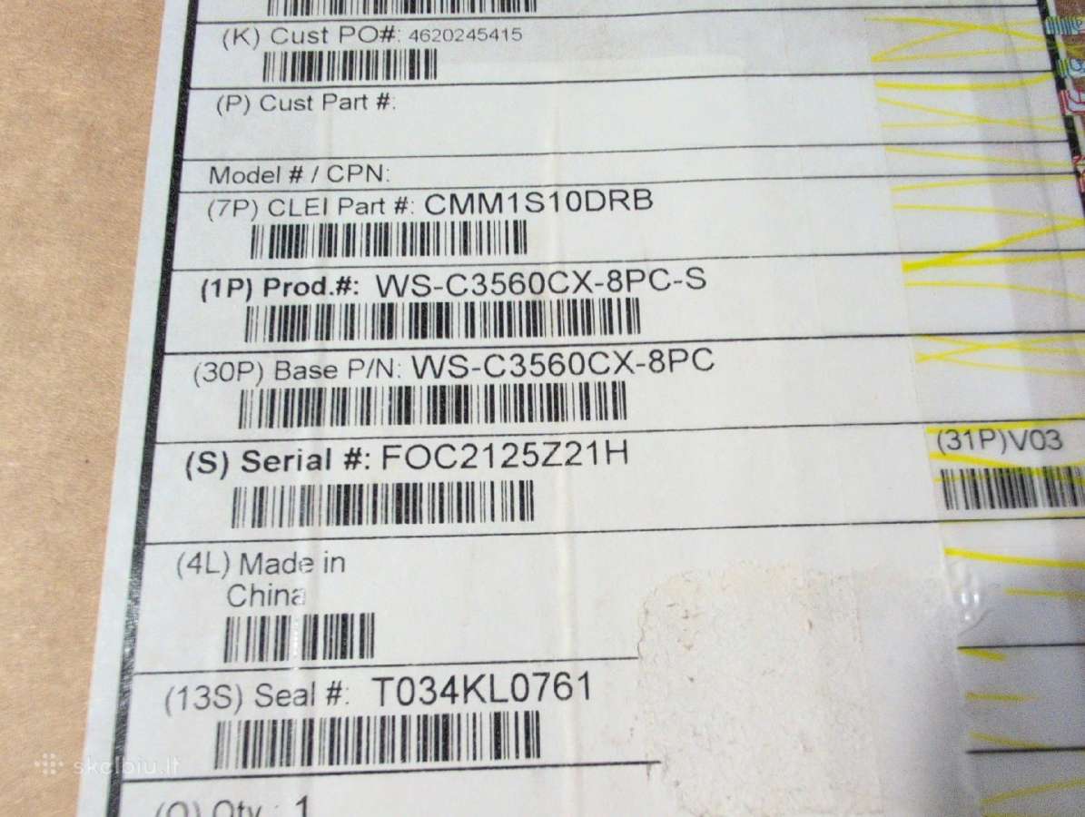 Cisco 3560cx poe switch 240w - nuotraukos Nr. 4