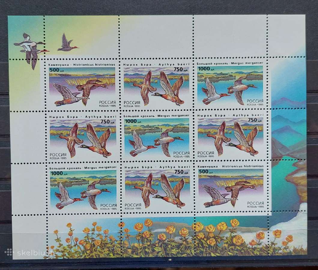 Rusija 1995 antis, švarus lapelis Michel Nr.462-46