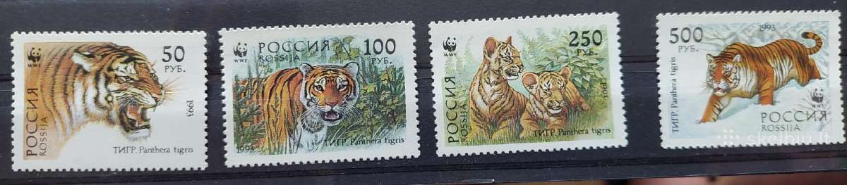 Rusija 1993 Wwf tigrai, švarus Michel Nr.343-346