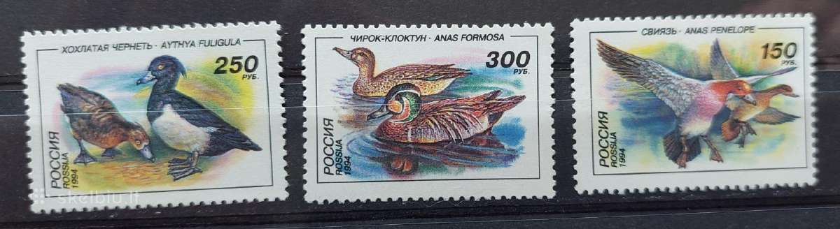 Rusija 1994 antis, švarus Michel Nr.389-391
