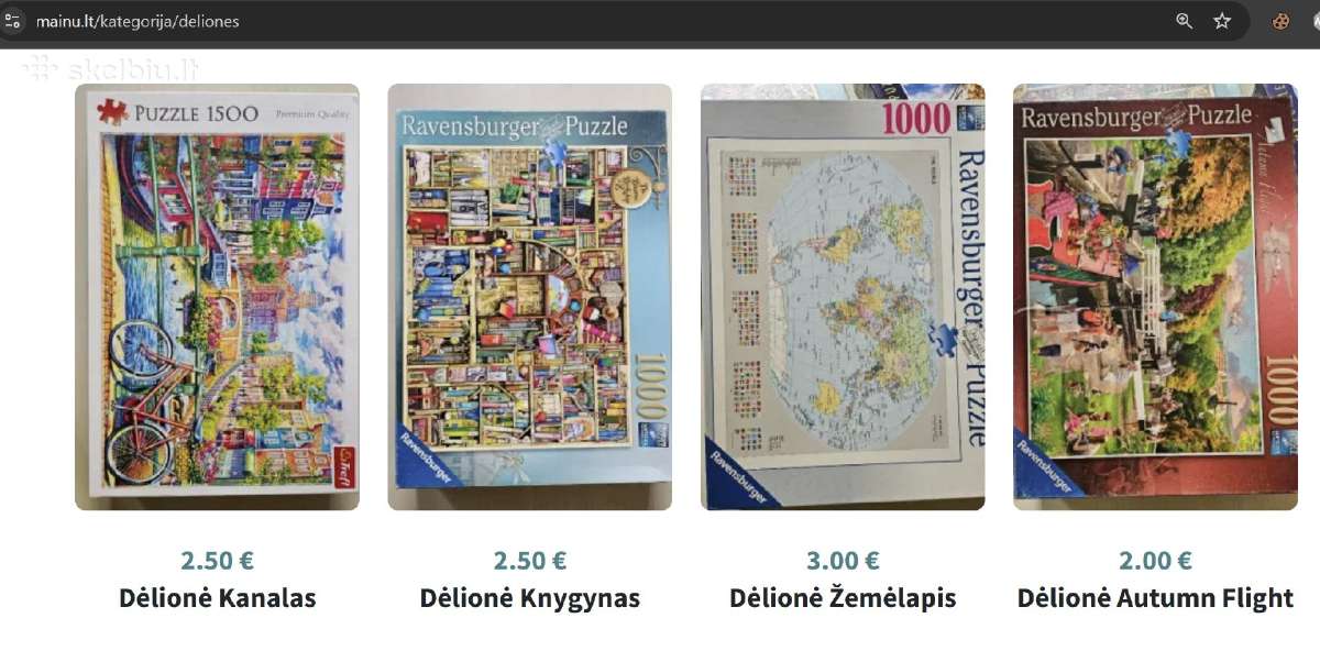 Perku Dėliones (puzzle) įvairaus dydžio