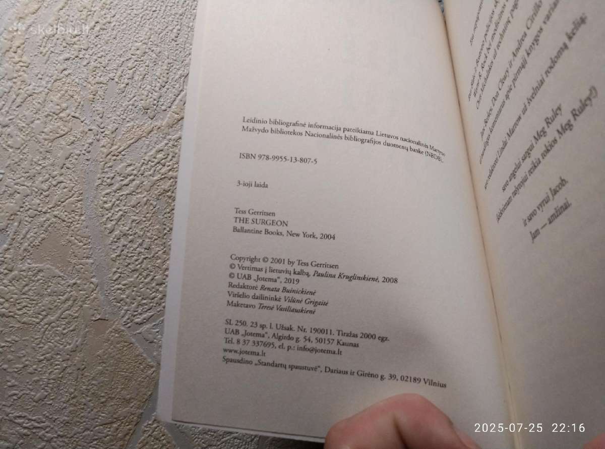 Tess Herritsen "Chirurgas" 2019 metai - nuotraukos Nr. 4