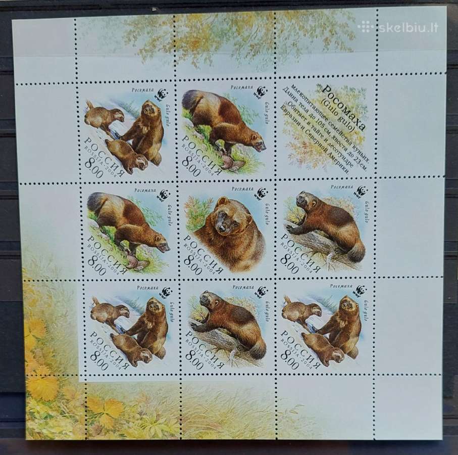 Rusija 2004 Wwf, švarus,lapelis Michel Nr.1198-120