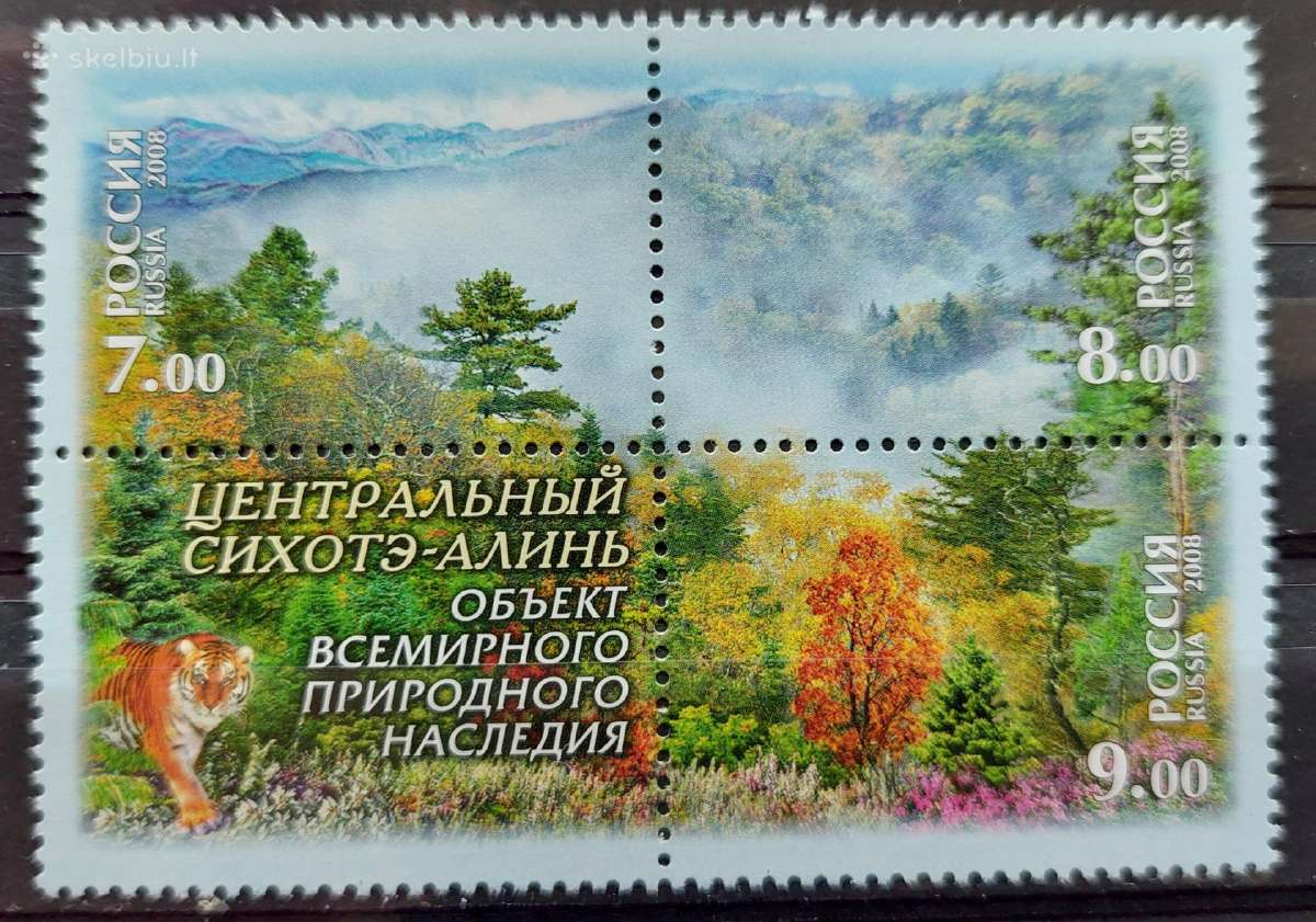 Rusija 2008 gamta, švarus,michel Nr.1507-1509