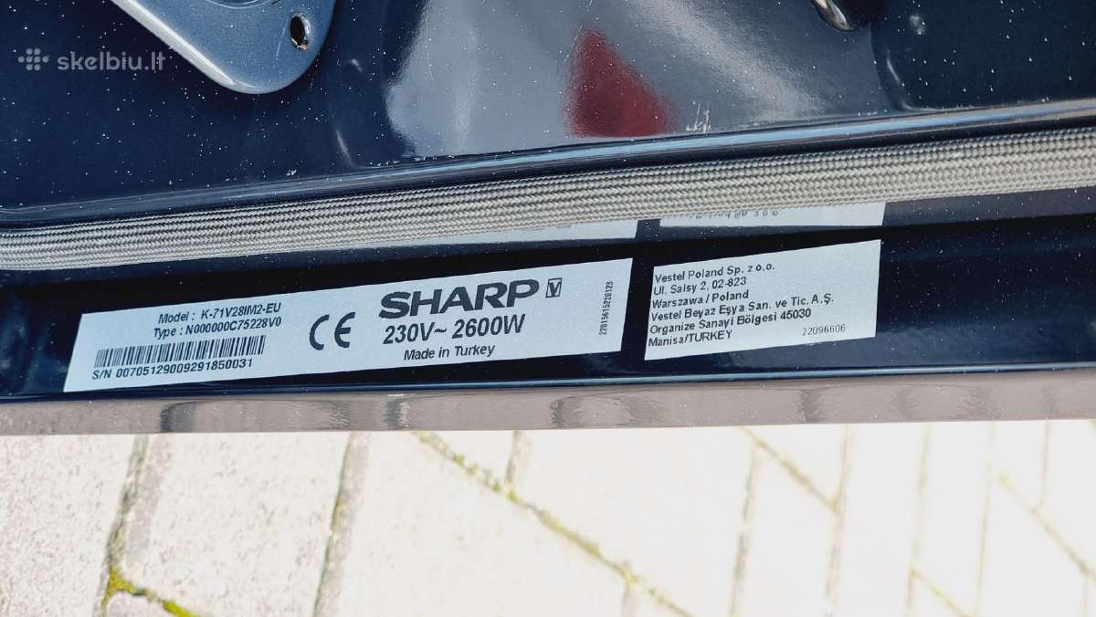 Nauja Sharp K-71v28im2+garantija - nuotraukos Nr. 11