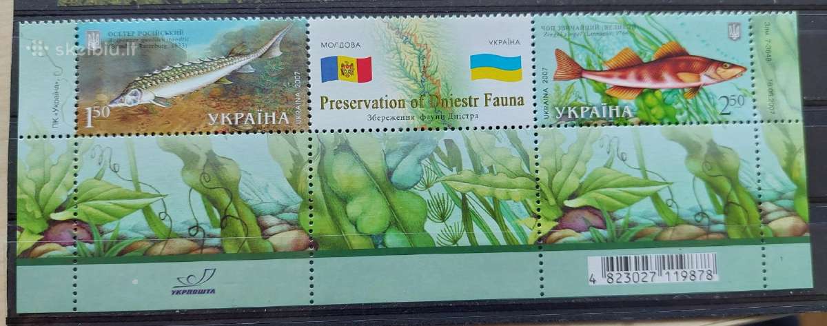 Ukraina 2007 žuvis, švarus Michel Nr.694-695