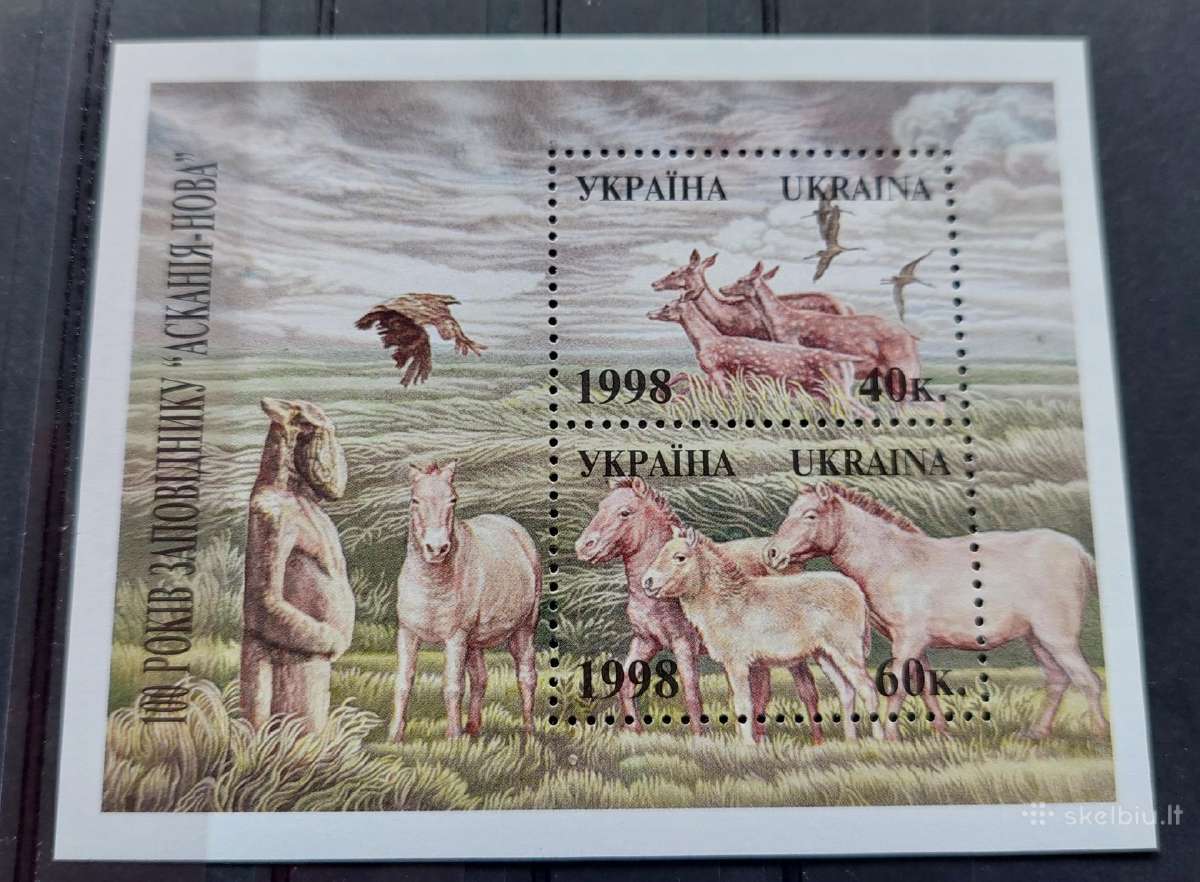 Ukraina 1998 arkliai, švarus Michel Nr.block10