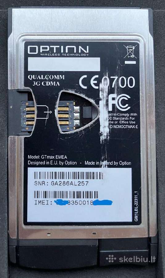 Option Gtmax Emea 3g modemas Hsdpa - nuotraukos Nr. 4