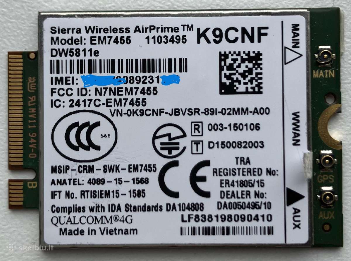 4G modemas laptopui Sierra Air Prime
