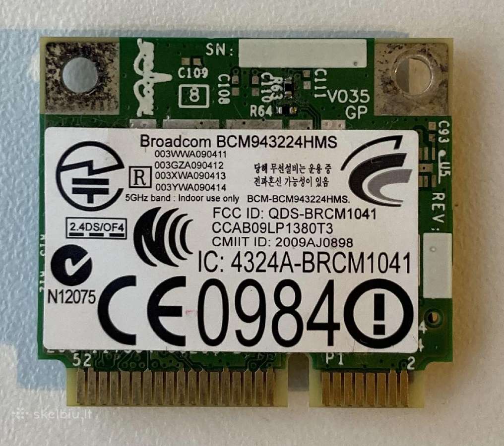 Wlan plokštė Broadcom Dw1520 - nuotraukos Nr. 2