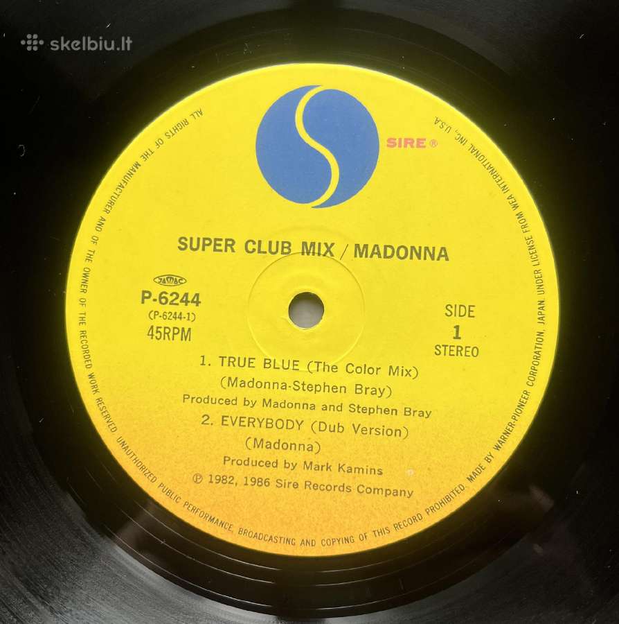 Madonna True Blue (Super Club Mix) 12" Japonija - nuotraukos Nr. 3