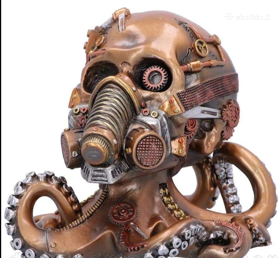 Steampunk kaukole 18cm - nuotraukos Nr. 2