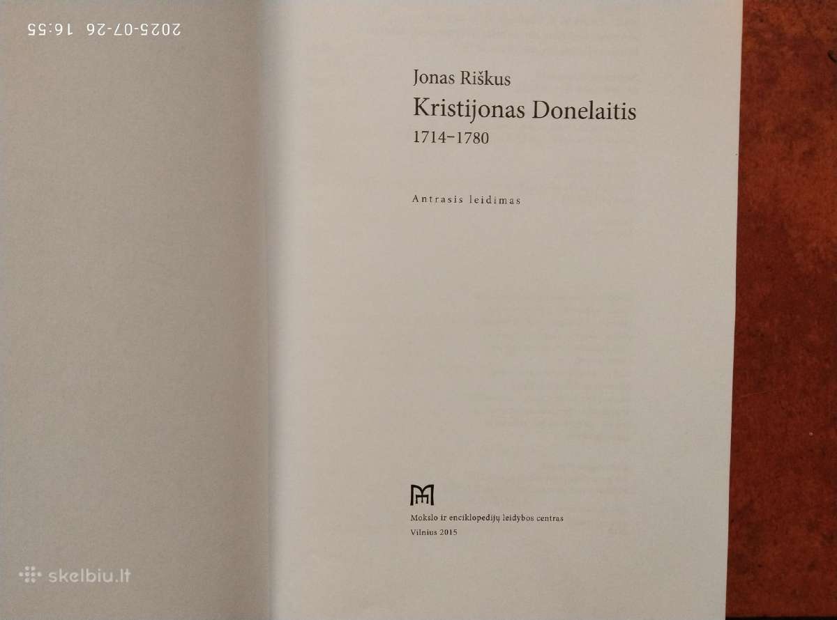 Jonas Riškus "Kristijonas Donelaitis" 2015 metai - nuotraukos Nr. 3