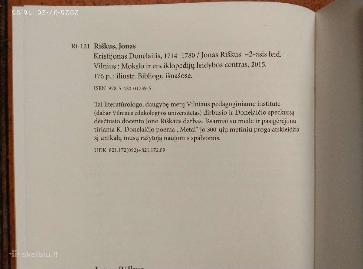 Jonas Riškus "Kristijonas Donelaitis" 2015 metai - nuotraukos Nr. 10
