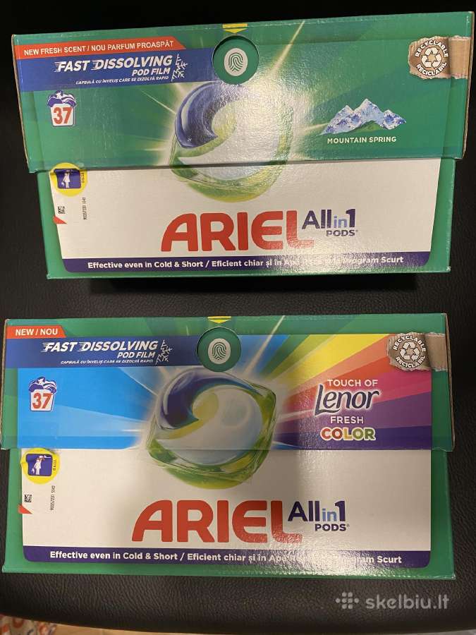 Ariel skalbimo kapsules 2 vnt. po 37 kapsules