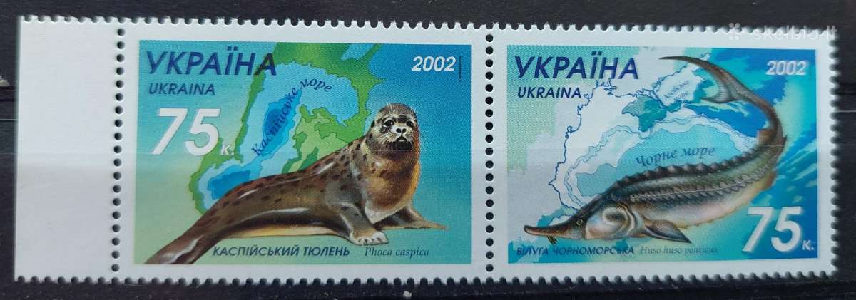 Ukraina 2002 jūros fauna, švarus,michel Nr.530-531