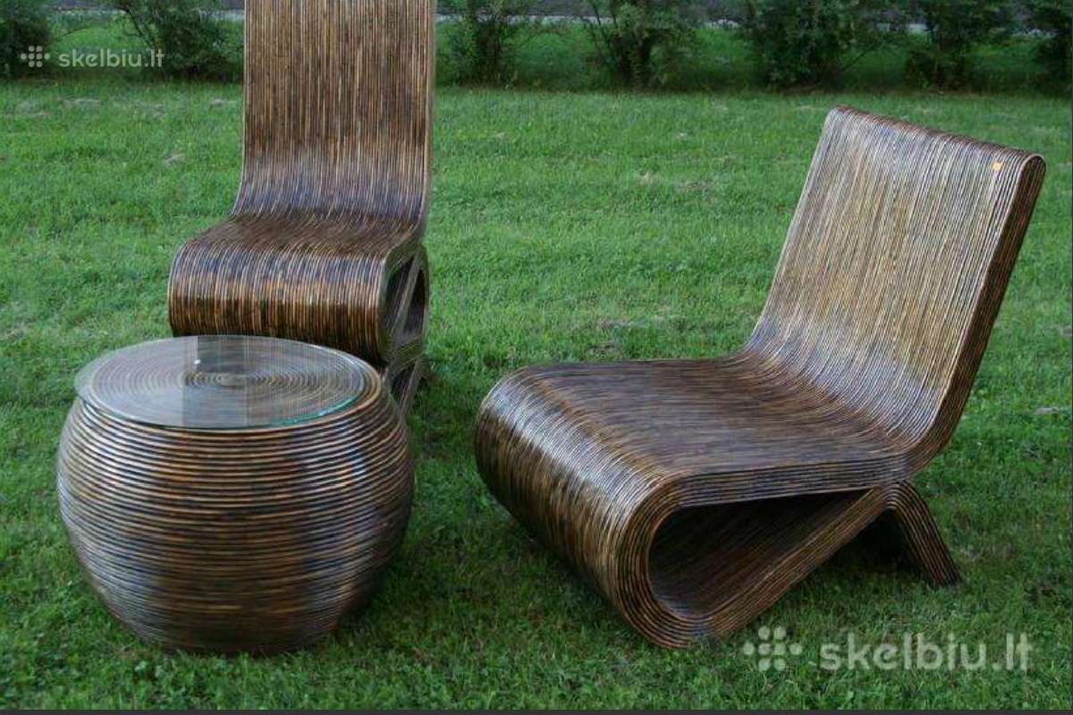 Išskirtinio dizaino lauko baldai