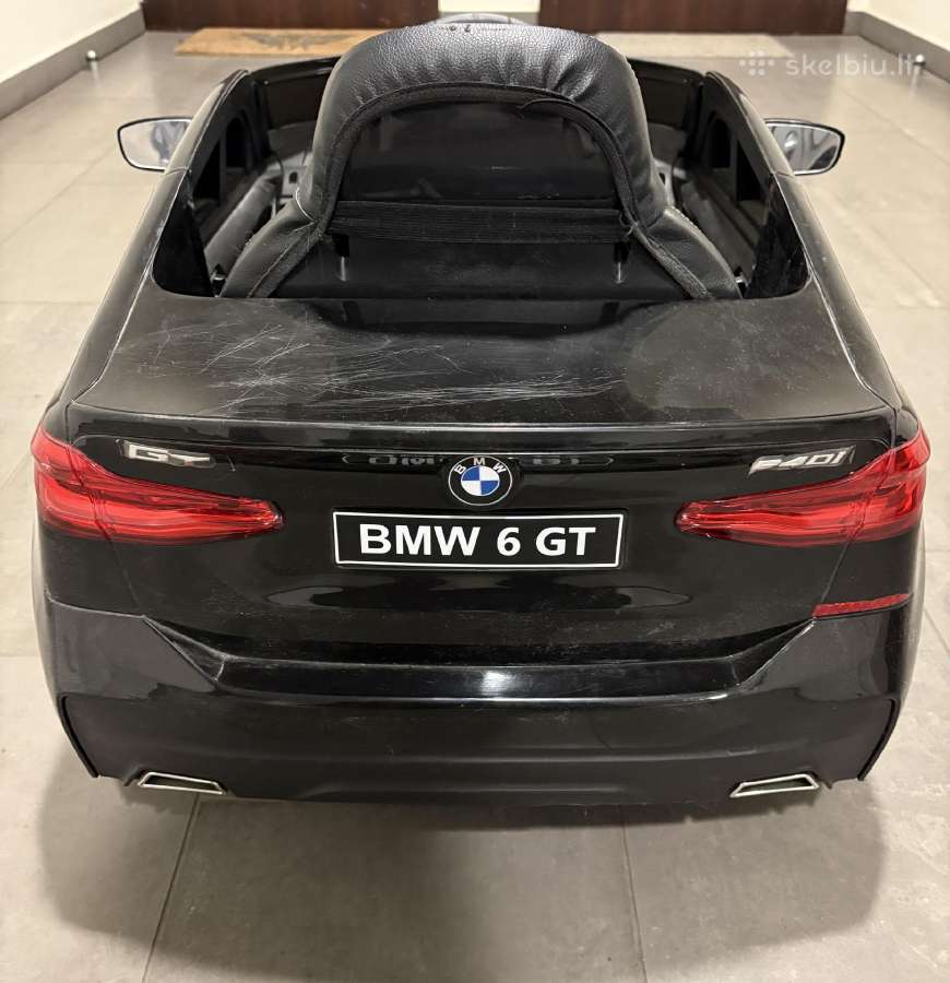 Vaikiškas vienvietis elektromobilis Bmw 6 GT juoda - nuotraukos Nr. 2
