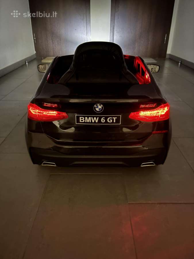 Vaikiškas vienvietis elektromobilis Bmw 6 GT juoda - nuotraukos Nr. 4