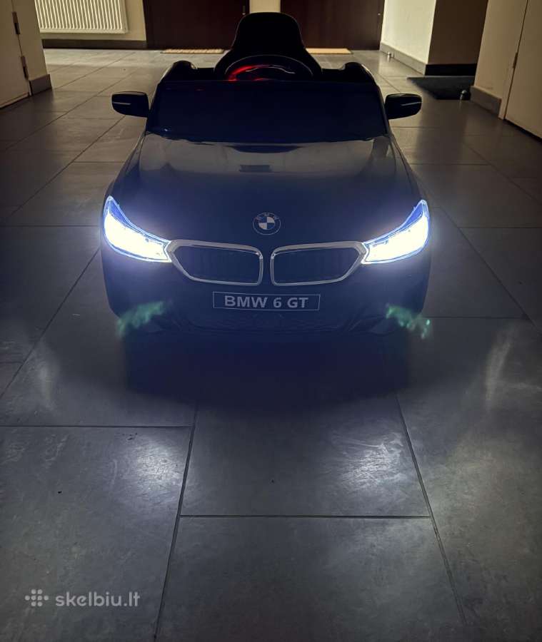 Vaikiškas vienvietis elektromobilis Bmw 6 GT juoda - nuotraukos Nr. 3