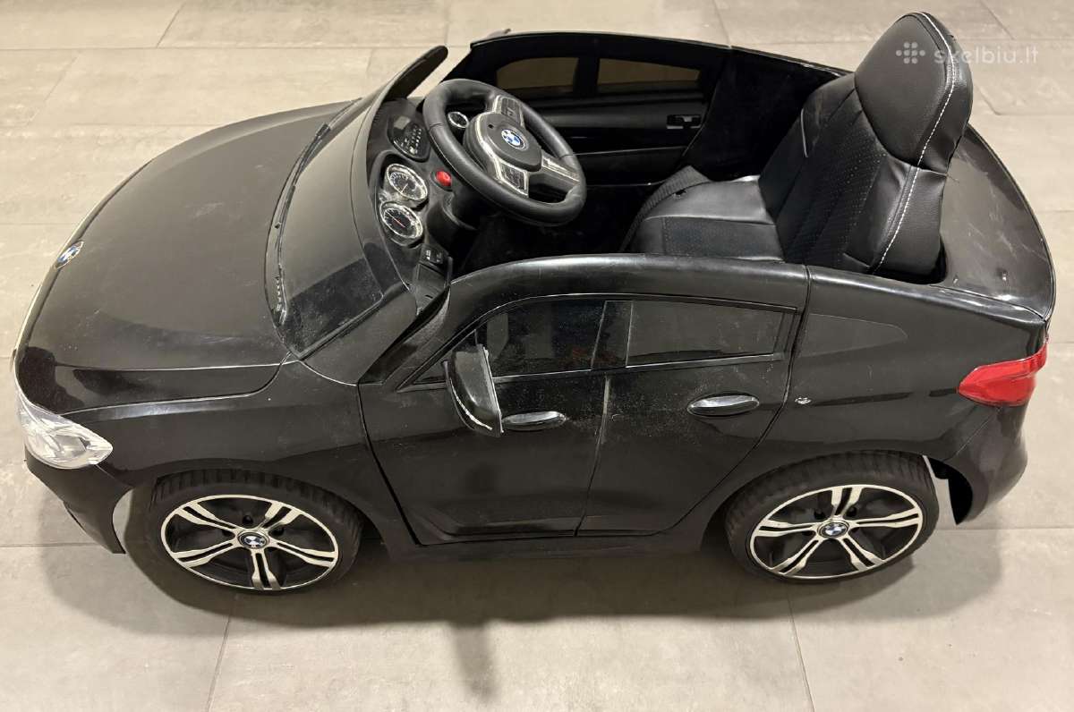 Vaikiškas vienvietis elektromobilis Bmw 6 GT juoda - nuotraukos Nr. 5
