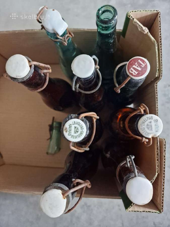 Seni alaus, gėrimų stiklo buteliai 10x - nuotraukos Nr. 6