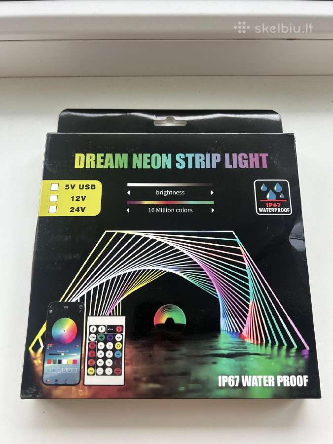 Rgb Neon LED Juosta 5m su Pulteliu - nuotraukos Nr. 2