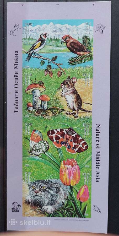 Tadžikistanas 2002 Fauna, švarus, lapelis Michel