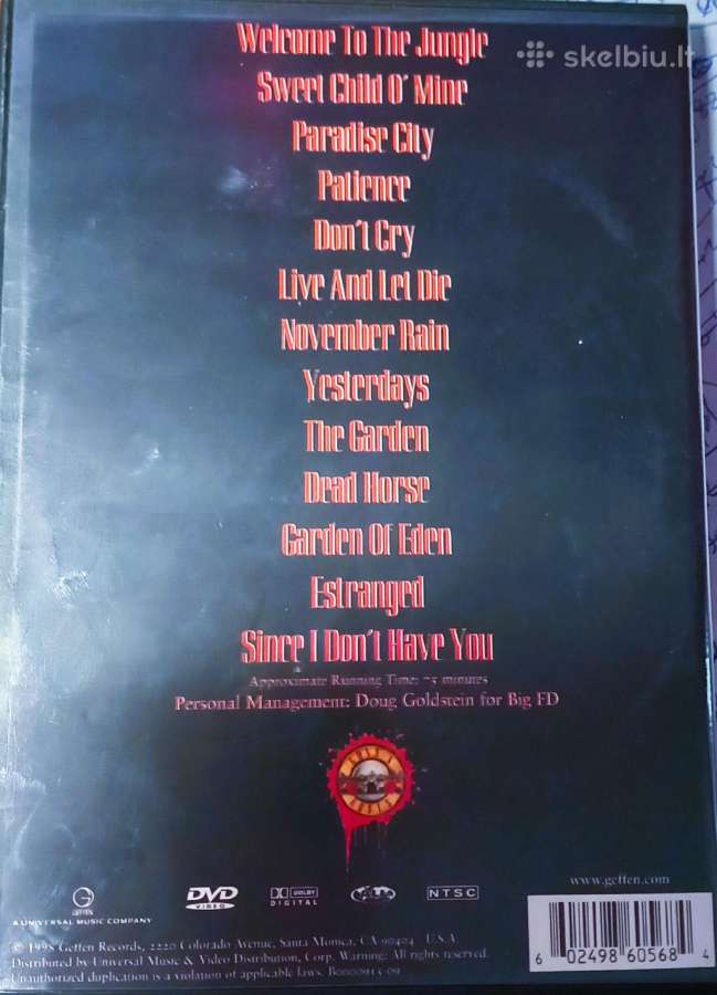Guns N' Roses-dvd video - nuotraukos Nr. 2