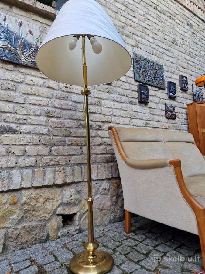 Vintažinis mid century žalvario toršeras - nuotraukos Nr. 11