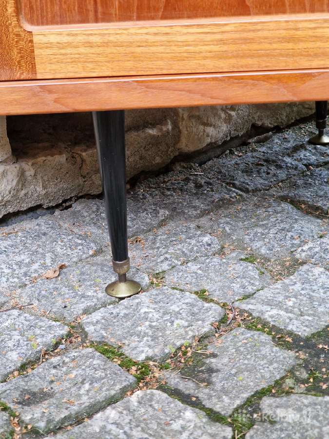 Vintažinė mid century kampinė tikmedžio indauja - nuotraukos Nr. 8