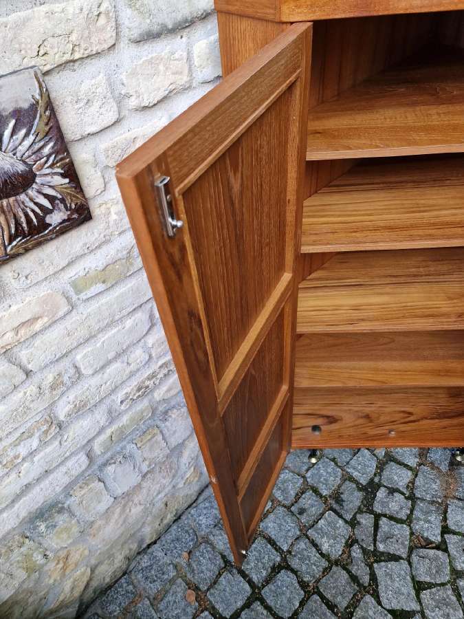 Vintažinė mid century kampinė tikmedžio indauja - nuotraukos Nr. 11