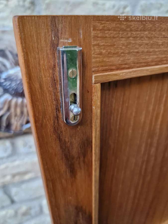 Vintažinė mid century kampinė tikmedžio indauja - nuotraukos Nr. 15