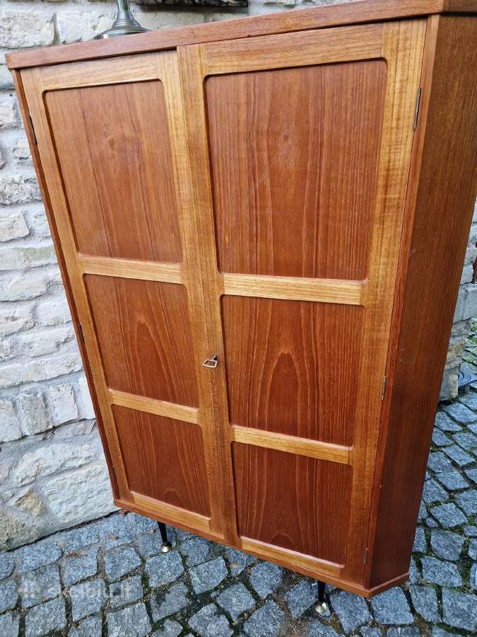 Vintažinė mid century kampinė tikmedžio indauja - nuotraukos Nr. 29