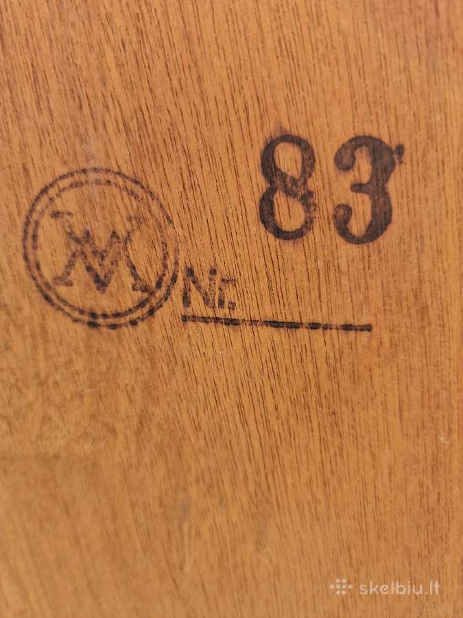 Vintažinė mid century kampinė tikmedžio indauja - nuotraukos Nr. 34