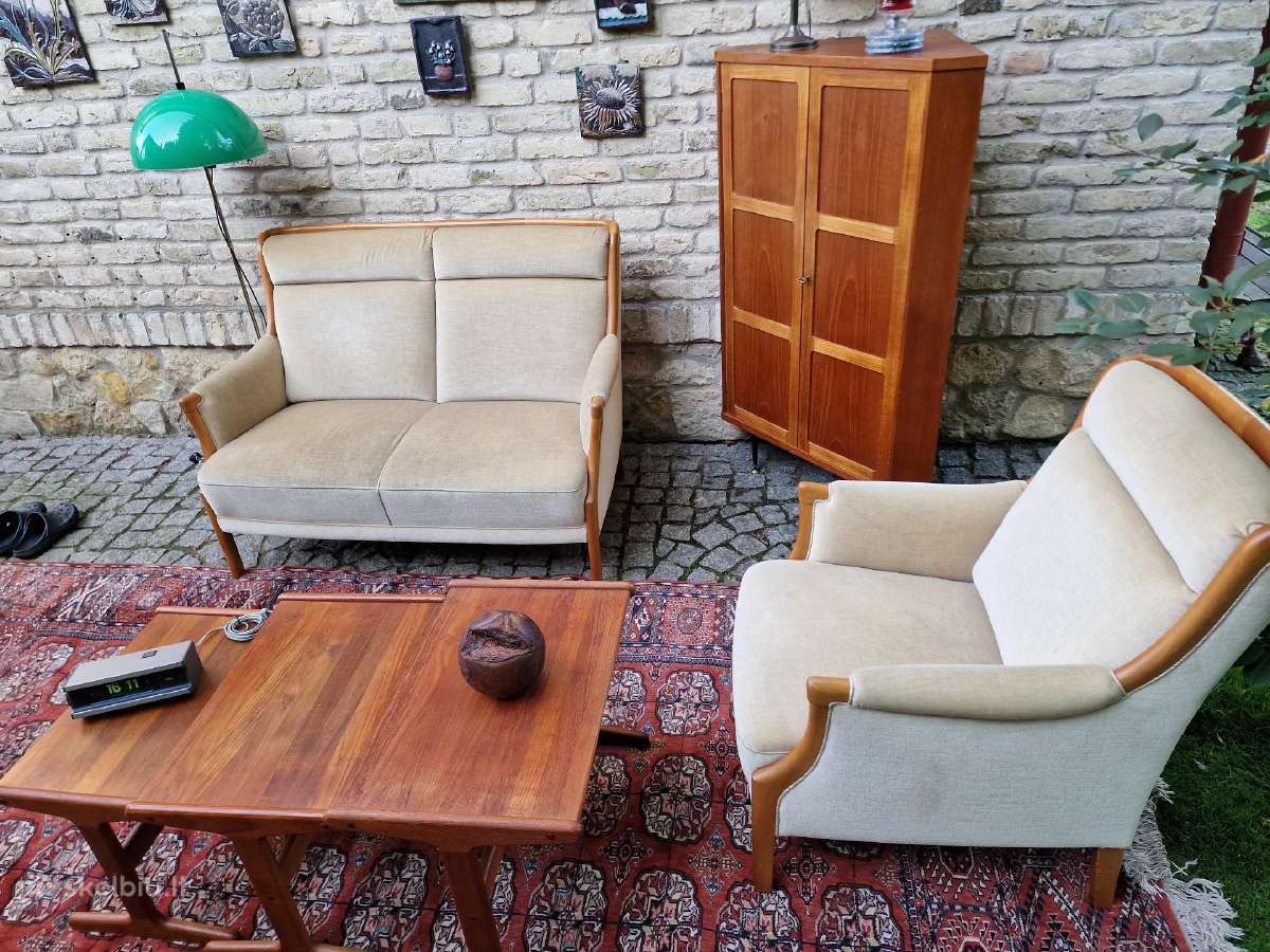 Vintažinė mid century kampinė tikmedžio indauja - nuotraukos Nr. 36