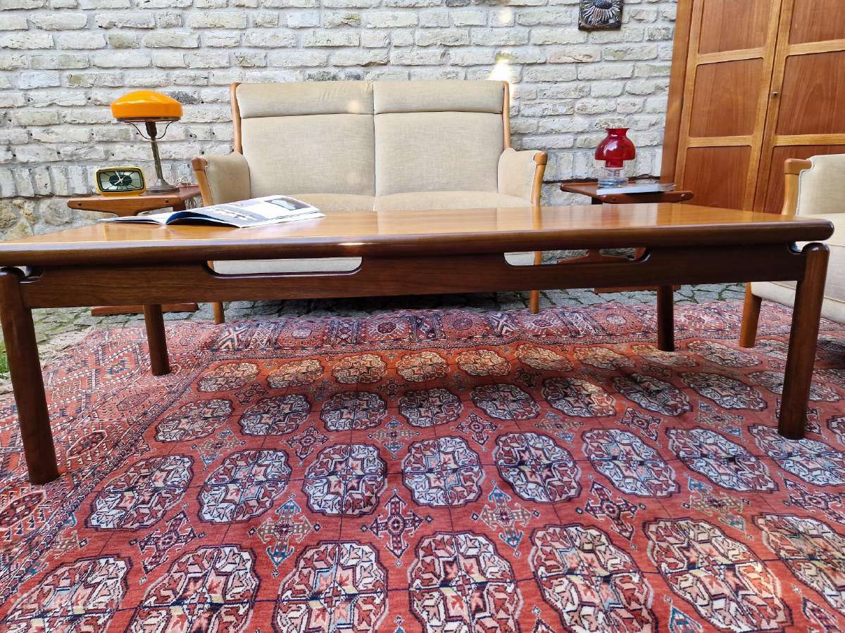 Vintažinis mid century riešutmedž. kavos staliukas - nuotraukos Nr. 6