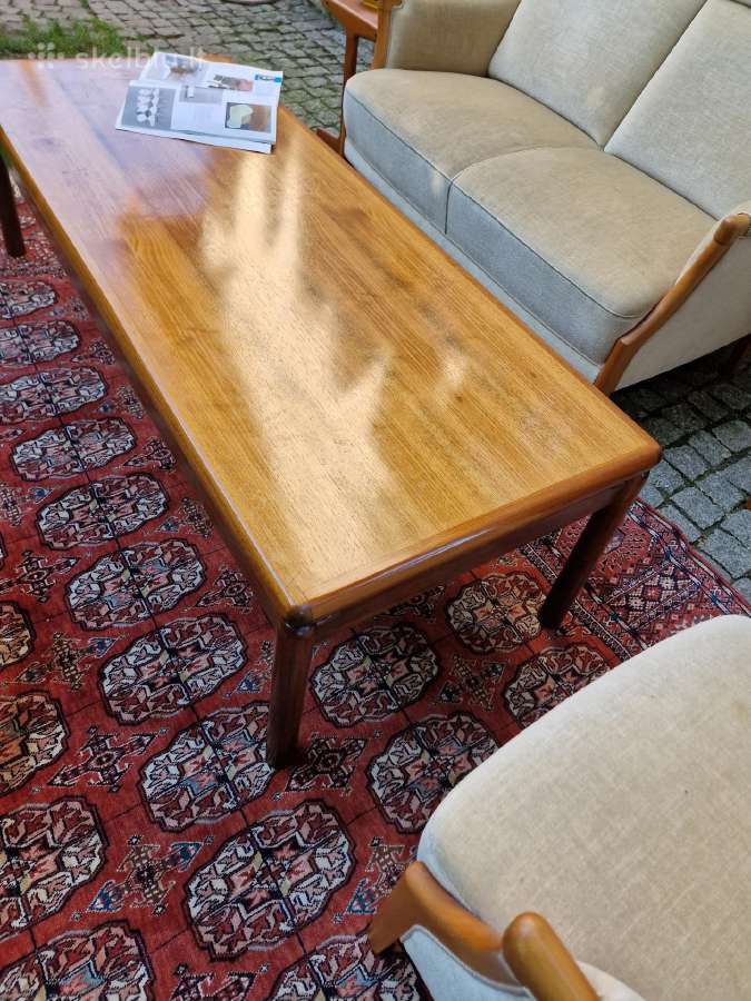 Vintažinis mid century riešutmedž. kavos staliukas - nuotraukos Nr. 7