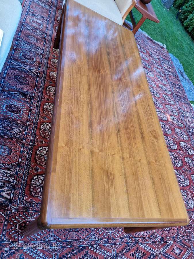Vintažinis mid century riešutmedž. kavos staliukas - nuotraukos Nr. 9