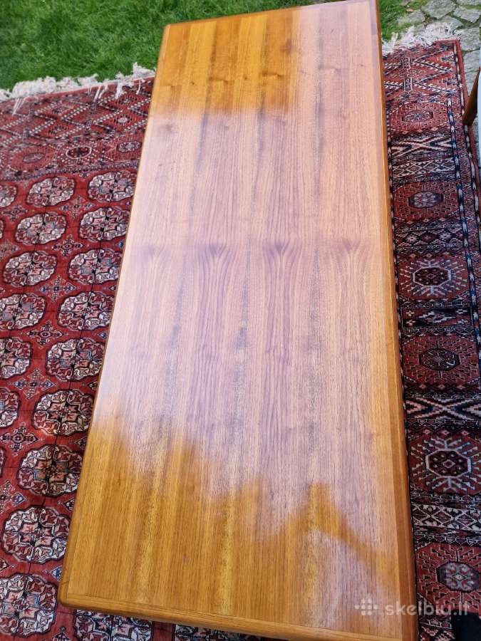 Vintažinis mid century riešutmedž. kavos staliukas - nuotraukos Nr. 10