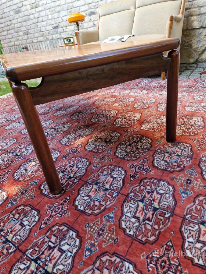Vintažinis mid century riešutmedž. kavos staliukas - nuotraukos Nr. 15